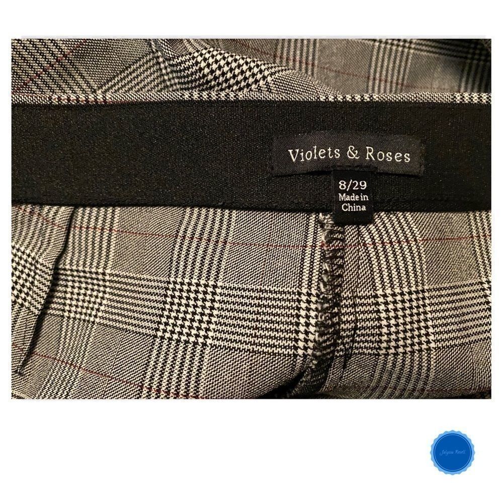 VIOLETS & Roses Slim Straight Trousers - Picture 7 of 11